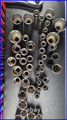 Craftsman 6-point & Hex 133 pc 1/2 Dr METRIC SAE SOCKET SET Deep Shallow USA Craftsman 6-point & Hex 133 pc 1/2 Dr METRIC SAE SOCKET SET Deep Shallow USA