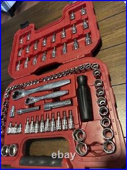 Craftsman 80 Pc. Socket Set 29308 L-AB Max Access Ratchet Set EUC Missing #17