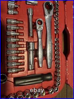 Craftsman 80 Pc. Socket Set 29308 L-AB Max Access Ratchet Set EUC Missing #17