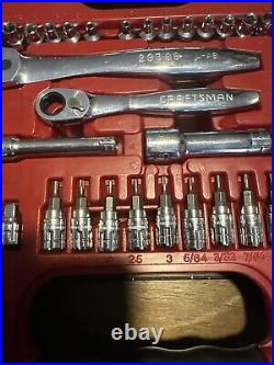 Craftsman 80 Pc. Socket Set 29308 L-AB Max Access Ratchet Set EUC Missing #17