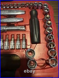 Craftsman 80 Pc. Socket Set 29308 L-AB Max Access Ratchet Set EUC Missing #17