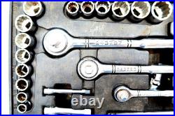 Craftsman 92 Piece Socket & Wrench Set in Case SAE & Metric Missing 1 Socket