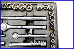 Craftsman 92 Piece Socket & Wrench Set in Case SAE & Metric Missing 1 Socket