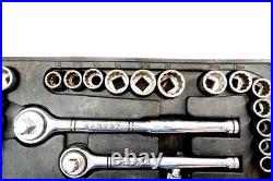 Craftsman 92 Piece Socket & Wrench Set in Case SAE & Metric Missing 1 Socket