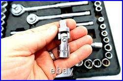 Craftsman 92 Piece Socket & Wrench Set in Case SAE & Metric Missing 1 Socket