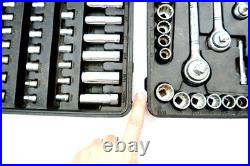 Craftsman 92 Piece Socket & Wrench Set in Case SAE & Metric Missing 1 Socket