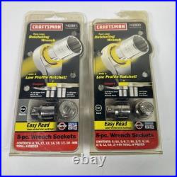 Craftsman 942800 & 942801 8 Pc Wrench Sockets Metric & Standard Lot