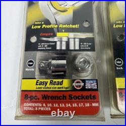 Craftsman 942800 & 942801 8 Pc Wrench Sockets Metric & Standard Lot