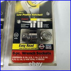 Craftsman 942800 & 942801 8 Pc Wrench Sockets Metric & Standard Lot