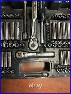 Craftsman 9.33596 Mechanics Tool Set 96 pc Sockets Ratchets Metric SAE Made-USA