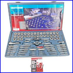 Craftsman 9-52377 Tap and Hex Die Set 76 Pcs Metric & SAE Standard USA Sears NEW