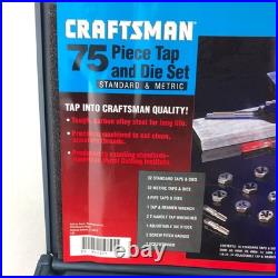 Craftsman 9-52377 Tap and Hex Die Set 76 Pcs Metric & SAE Standard USA Sears NEW