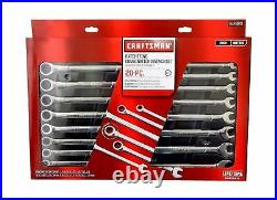 Craftsman Combination Ratcheting Wrench Set Metric MM Standard SAE Alloy Steel