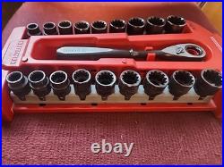 Craftsman Max Access Pass Thru Socket Set Metric And Standard Sae 31415 L-AB