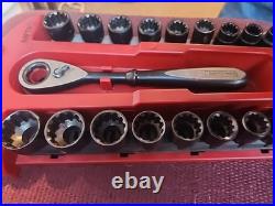 Craftsman Max Access Pass Thru Socket Set Metric And Standard Sae 31415 L-AB