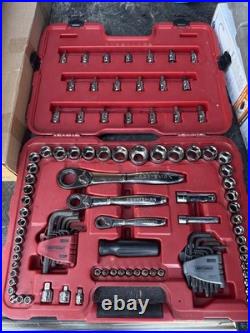 Craftsman Max Axess 88 Pc SAE Metric Pass Thru Ratchet Socket Tool Set withCase