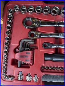Craftsman Max Axess 88 Pc SAE Metric Pass Thru Ratchet Socket Tool Set withCase