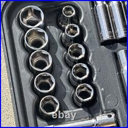 Craftsman Mechanics Socket Wrench Tool Set Metric & SAE ALL 6 POINT 9 33644 USA