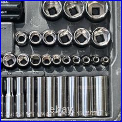 Craftsman Mechanics Socket Wrench Tool Set Metric & SAE ALL 6 POINT 9 33644 USA