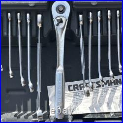 Craftsman Mechanics Socket Wrench Tool Set Metric & SAE ALL 6 POINT 9 33644 USA