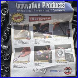 Craftsman Mechanics Socket Wrench Tool Set Metric & SAE ALL 6 POINT 9 33644 USA