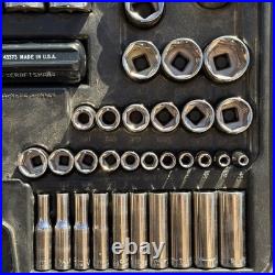 Craftsman Mechanics Socket Wrench Tool Set Metric & SAE ALL 6 POINT 9 33644 USA