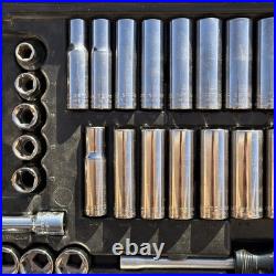Craftsman Mechanics Socket Wrench Tool Set Metric & SAE ALL 6 POINT 9 33644 USA