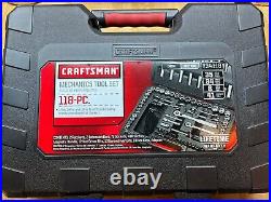 Craftsman Mechanics Tool Socket Set 118-pc SAE Metric 1/4 3/8 and 1/2 Drive