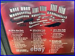 Craftsman Mechanics Tool Socket Set 118-pc SAE Metric 1/4 3/8 and 1/2 Drive