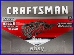 Craftsman Overdrive 154 Pc Mechanics Tool Set SAE Metric CMMT99154L LN 0673542
