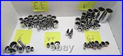 Craftsman Socket Lot Metric and SAE VV, G2, G, EE, V