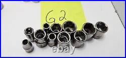 Craftsman Socket Lot Metric and SAE VV, G2, G, EE, V