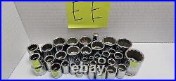 Craftsman Socket Lot Metric and SAE VV, G2, G, EE, V