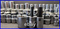 Craftsman Socket Tool lot 100+ pcs Sae Metric Deep Well 1/4 3/8 1/2 Drive USA