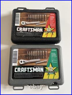 Craftsman Tools USA 34781 34782 NEW 12pc SAE METRIC 1/4' Dr. Socket Ratchet Sets