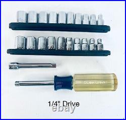 Craftsman Tools USA 62pc Ratchet Socket Set Metric SAE Deep 1/2 3/8 1/4 Drive