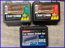 Craftsman Tools USA Socket Wrench Sets 34781,34782 19400, NOS free shipping