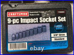 Craftsman Tools USA Socket Wrench Sets 34781,34782 19400, NOS free shipping