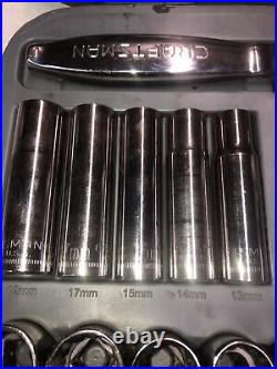 Craftsman USA 17pc 1/2 Drive Metric Socket Wrench Set 12 Point Easy Read 34852