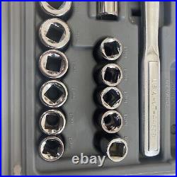 Craftsman USA 17pc 1/2 Drive Metric Socket Wrench Set 12 Point Easy Read 34931