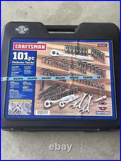 Craftsman USA NOS 101pc Mechanics SAE Metric Set Ratchet Socket 1/4 3/8 1/2