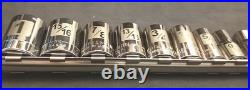 Craftsman USA NOS 20pc Metric, SAE Socket Set 1/2 Drive Laser Etched. 12pt