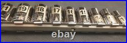 Craftsman USA NOS 20pc Metric, SAE Socket Set 1/2 Drive Laser Etched. 12pt