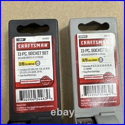 Craftsman USA NOS 3/8 Drive 6 Pt Socket Sets SAE & Metric 34463 34464