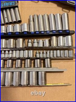 Craftsman USA Socket Set Lot Metric And SAE 1/4, 3/8, 1/2