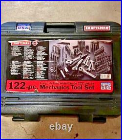 Craftsman Vintage 122pc Mechanics Socket & Ratchet Set #33122 USA Made