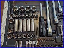 Craftsman Vintage 122pc Mechanics Socket & Ratchet Set #33122 USA Made