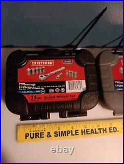 Craftsman tool set USA 1/4 Socket Set Metric Sae 6 Point NOS