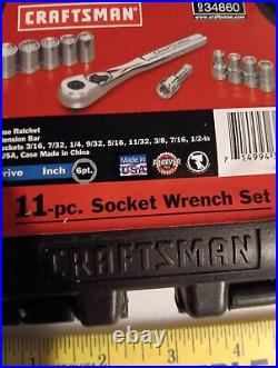 Craftsman tool set USA 1/4 Socket Set Metric Sae 6 Point NOS
