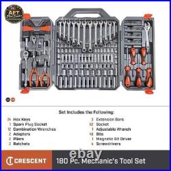 Crescent 180-Piece Mechanics Tool Set SAE & Metric